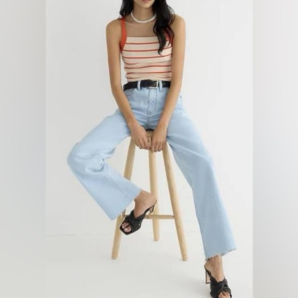 J. Crew Full-length slim wide-leg jean Rocky Beach light Wash high rise boot 29